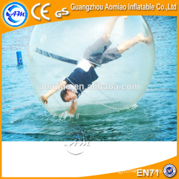 Transparent inflatable water walking ball/walk on water ball for kids and adults/German zips of water fountain glass ball